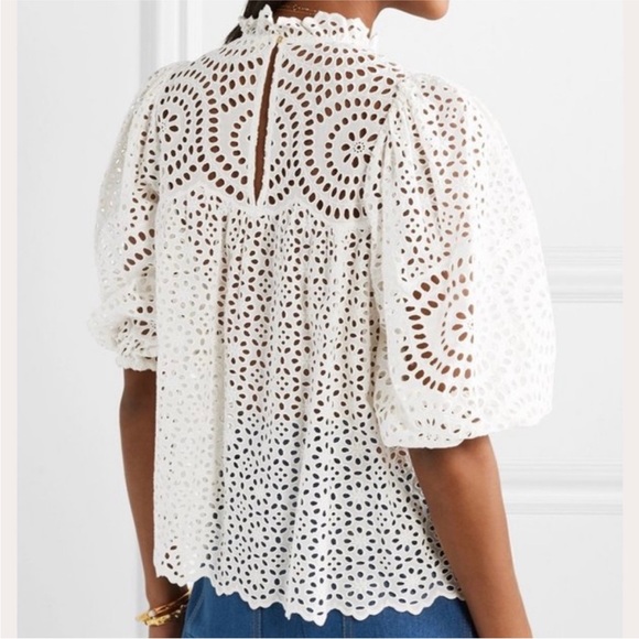 ULLA JOHNSON Eyelet Lenna Top size 4 - Picture 11 of 16